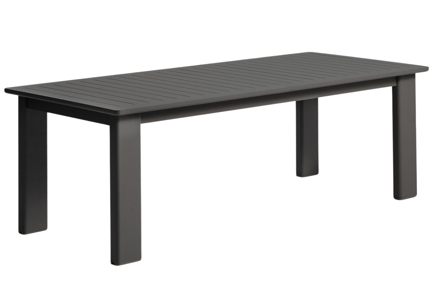 Kave Home Šedý rozkládací zahradní stůl Livorno 233/350 x 100 cm