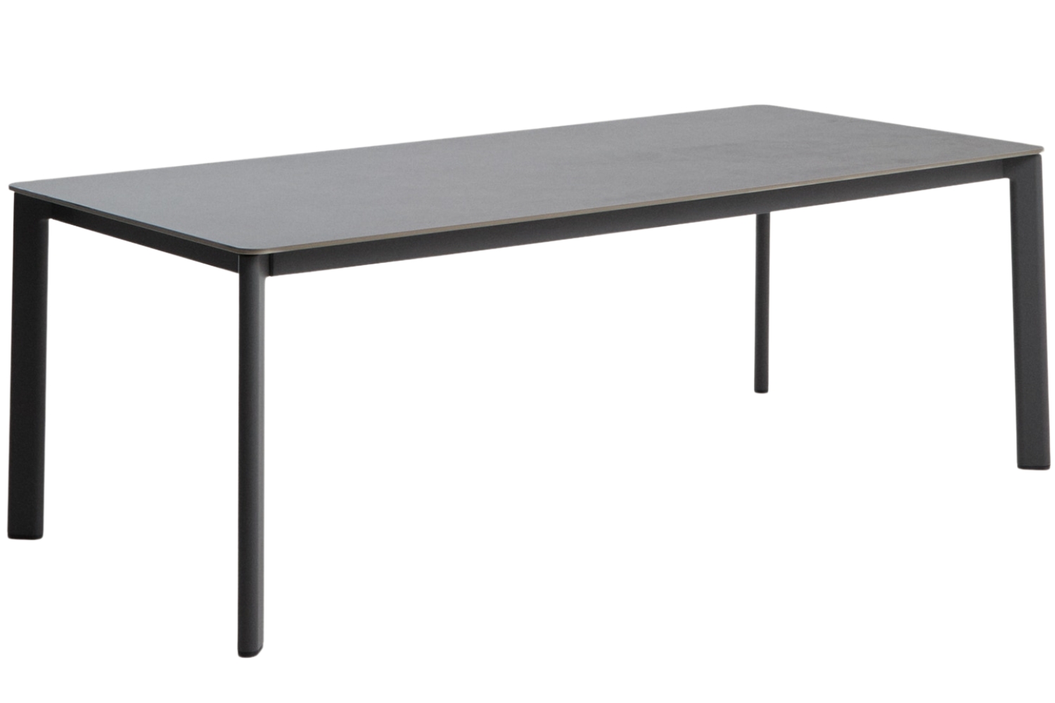 Kave Home Šedý zahradní stůl s keramickou deskou Anafi 220 x 100 cm