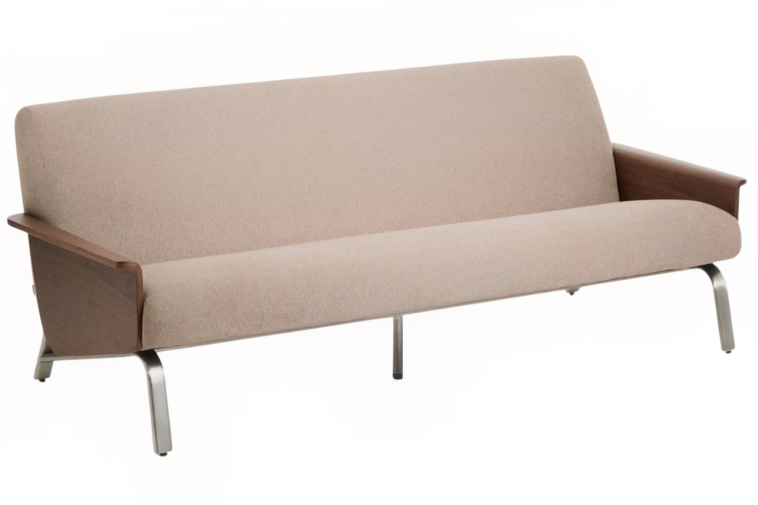 Kave Home Světle hnědá ořechová trojmístná pohovka Amsen 205 cm