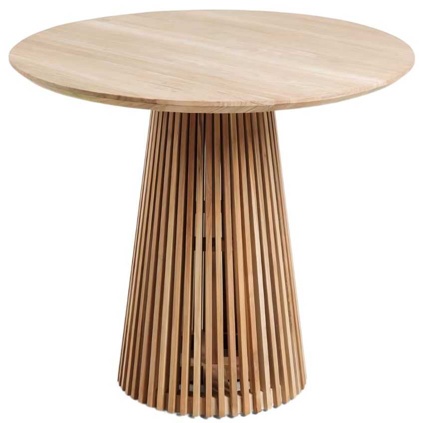 Kave Home Teakový kulatý jídelní stůl Jeanette 90 cm