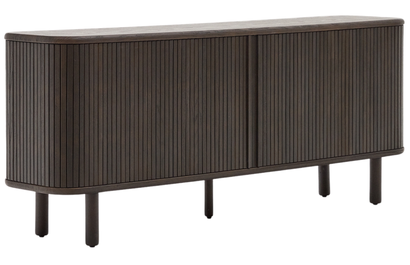Kave Home Tmavě hnědá dřevěná komoda Mailen 180 x 40 cm