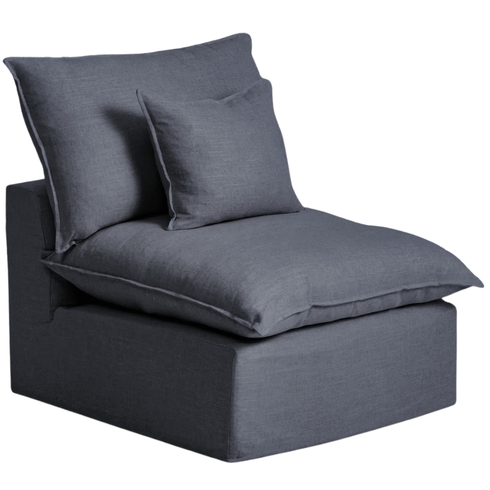 Kave Home Tmavě šedé křeslo Anarela 90 cm s odnímatelným potahem