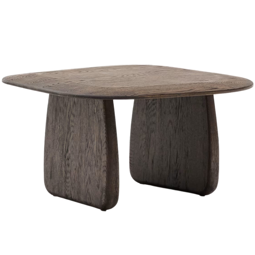 Kave Home Tmavý dubový odkládací stolek Pirita 71 x 70 cm