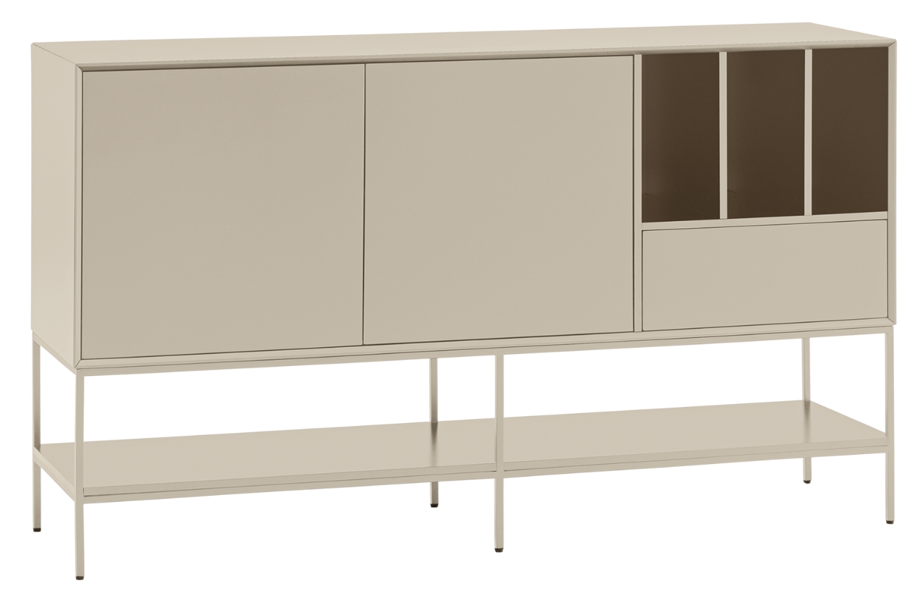 Krémová komoda Teulat Platt 166 x 45 cm