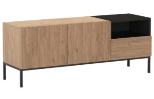 Marckeric TV stolek Cailin 140 x 40 cm s dřevěným dekorem