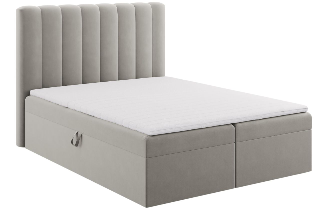 Micadoni Sametová boxspring postel Kelp 180 x 200 cm