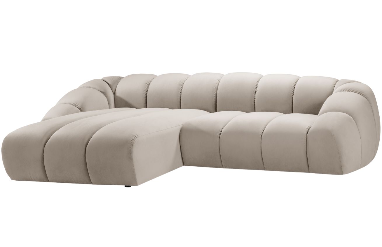 Micadoni Sametová rohová pohovka Diana 334 cm