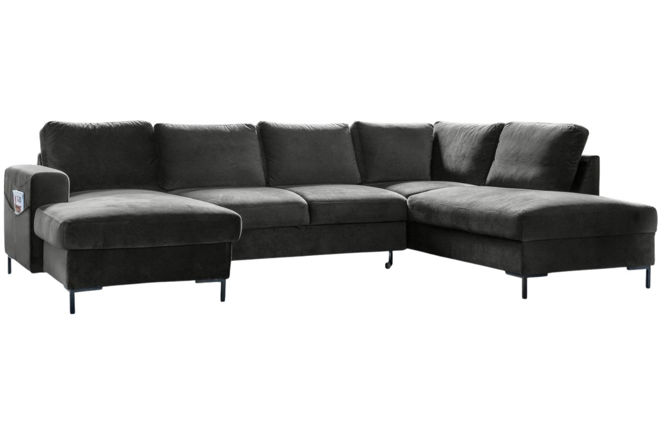 Miuform Sametová rozkládací pohovka Lofty Lilly 303 cm
