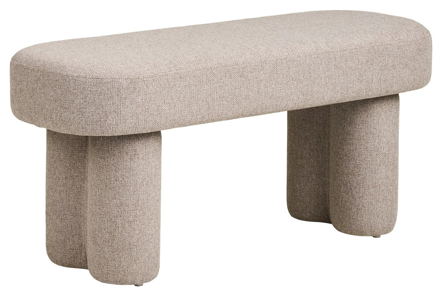 Nordic Living Béžová lavice Beston 95 cm