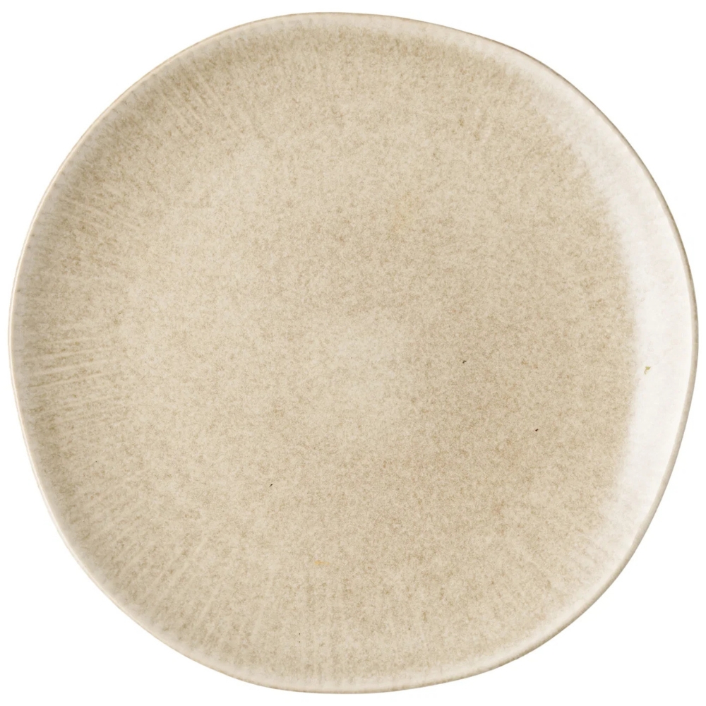 Nordic Living Béžový kameninový talíř Violette Ø 21 cm