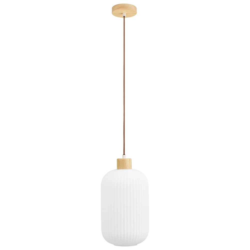 Nordic Living Bílé závěsné světlo Argallo 20 cm
