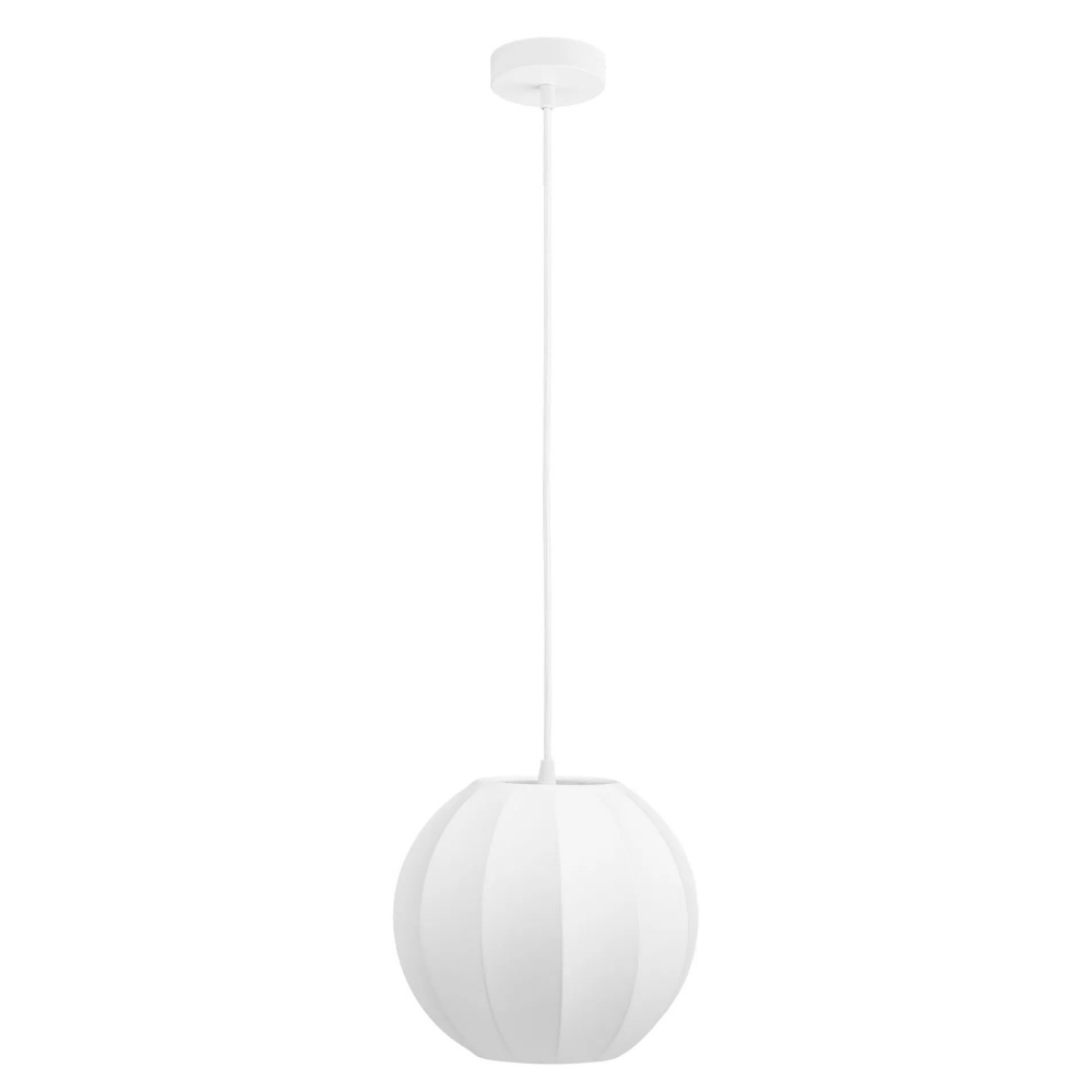 Nordic Living Bílé závěsné světlo Coven 25 cm