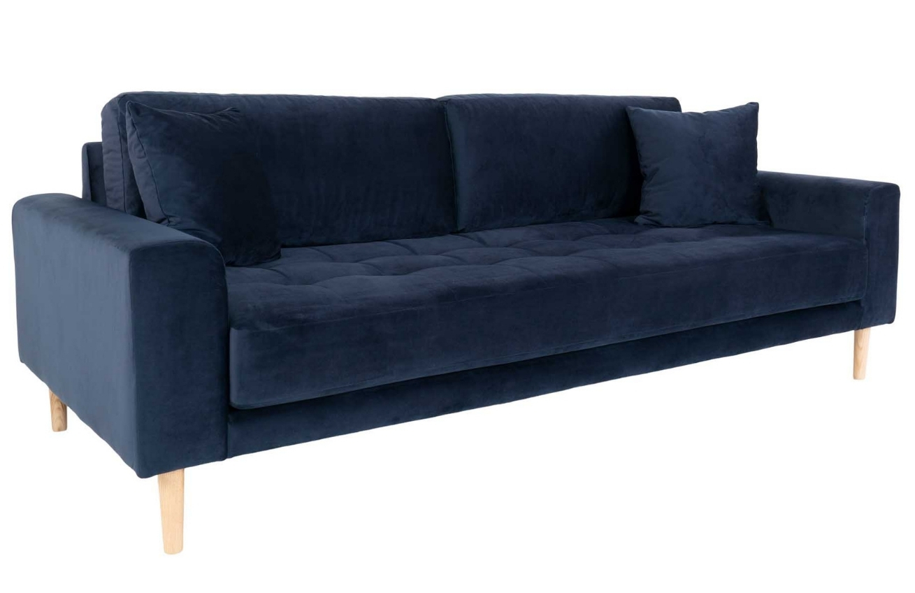 Nordic Living Sametová pohovka Limo 210 cm