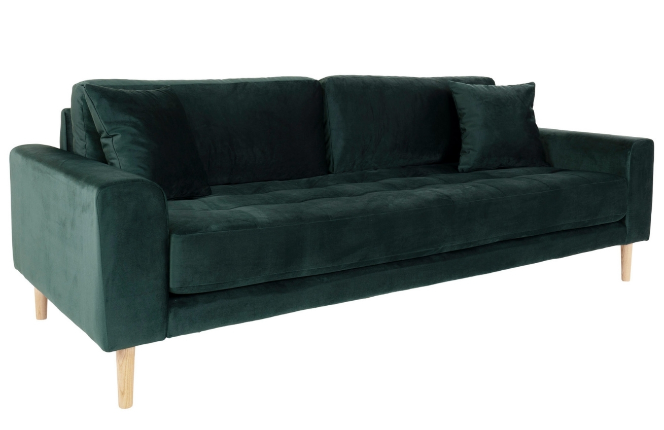 Nordic Living Sametová pohovka Limo 210 cm