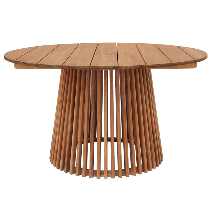 Nordic Living Teakový zahradní stůl Lorei 120 cm