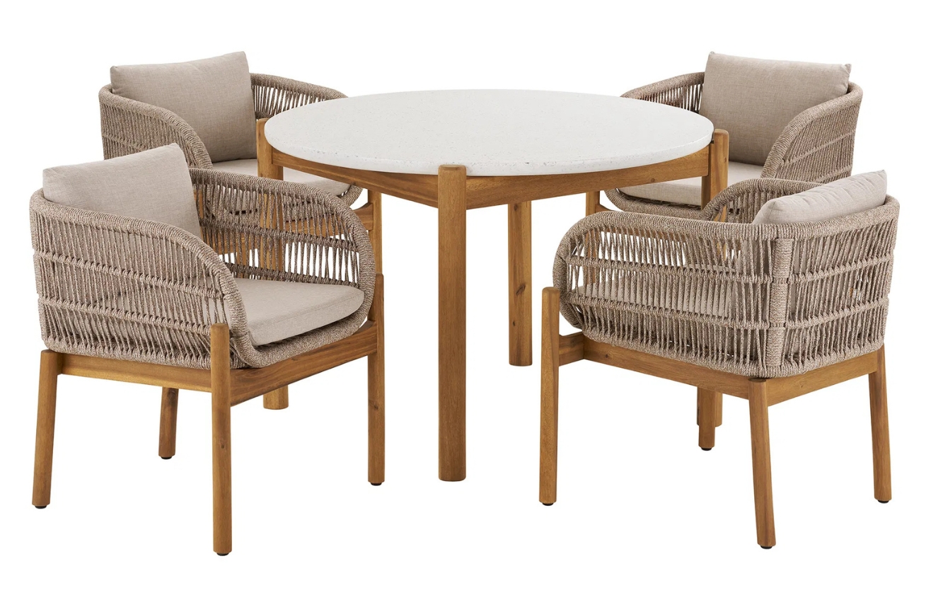 Nordic Living Zahradní set židlí a stolu Terracina