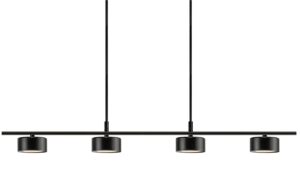 Nordlux Černé kovové závěsné LED světlo Clyde 115 cm