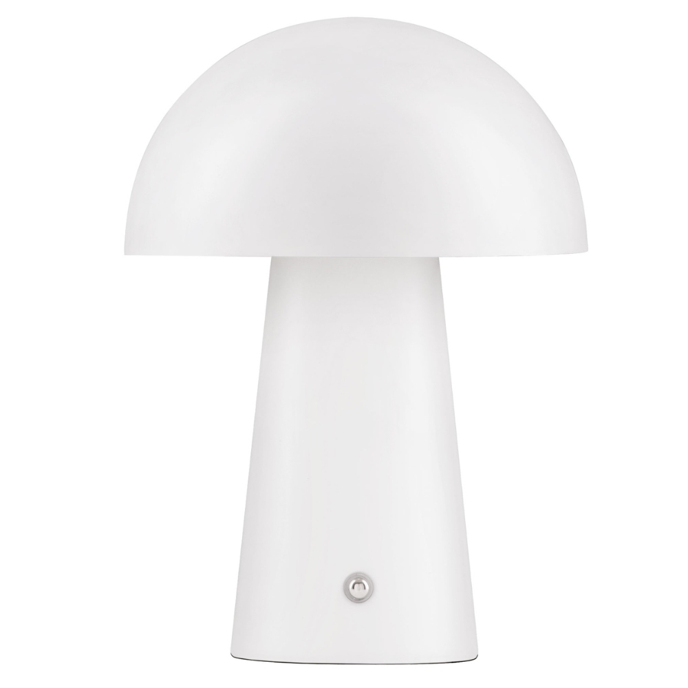Nova Luce Bílá kovová nabíjecí stolní LED lampa Ande