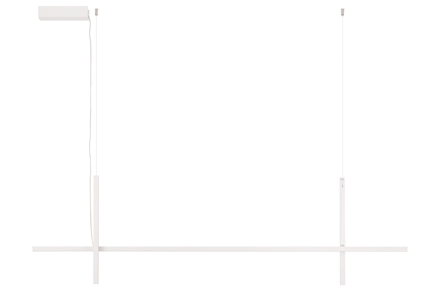Nova Luce Bílé kovové závěsné LED světlo Looma 152 cm