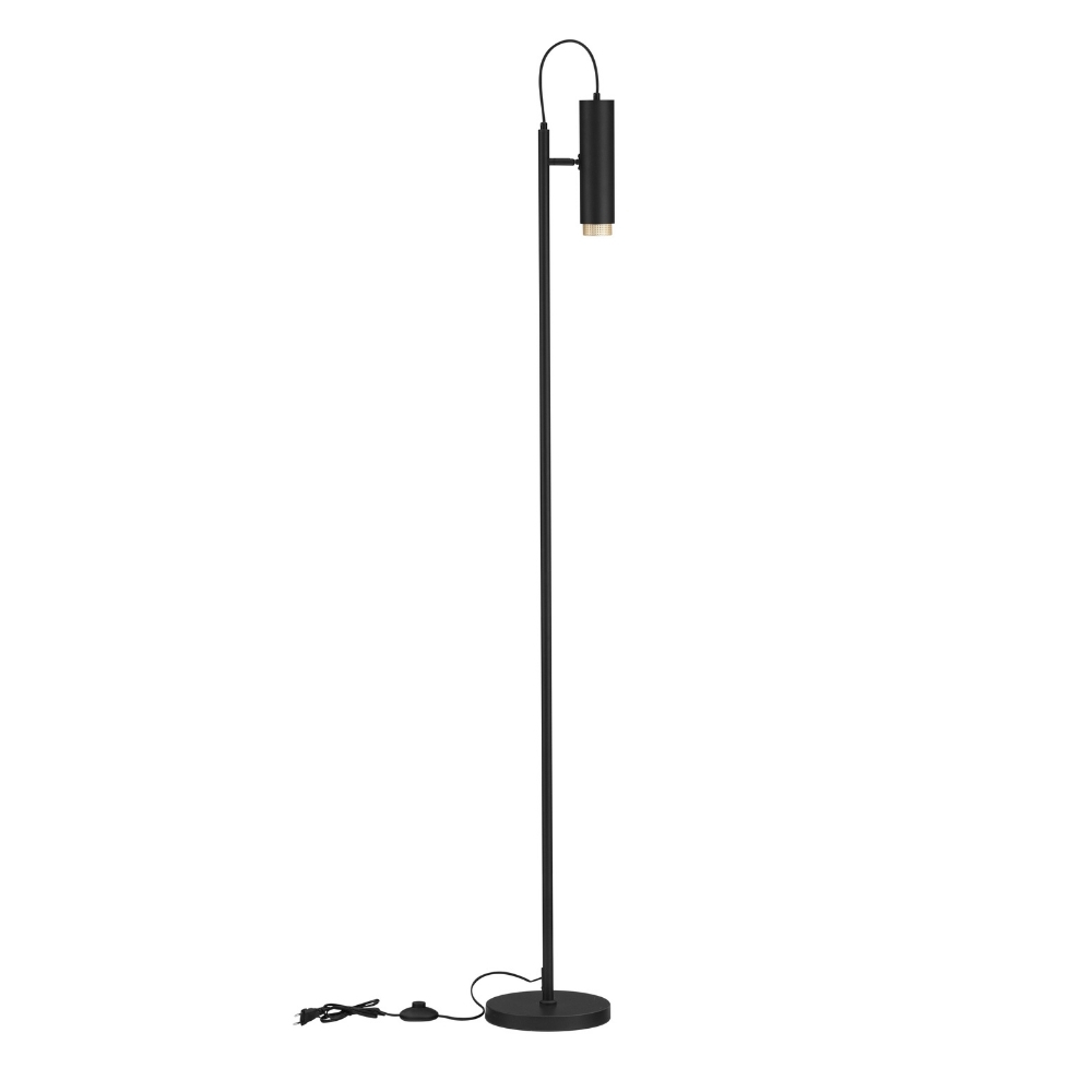 Nova Luce Černá stojací lampa Nessi 160 cm