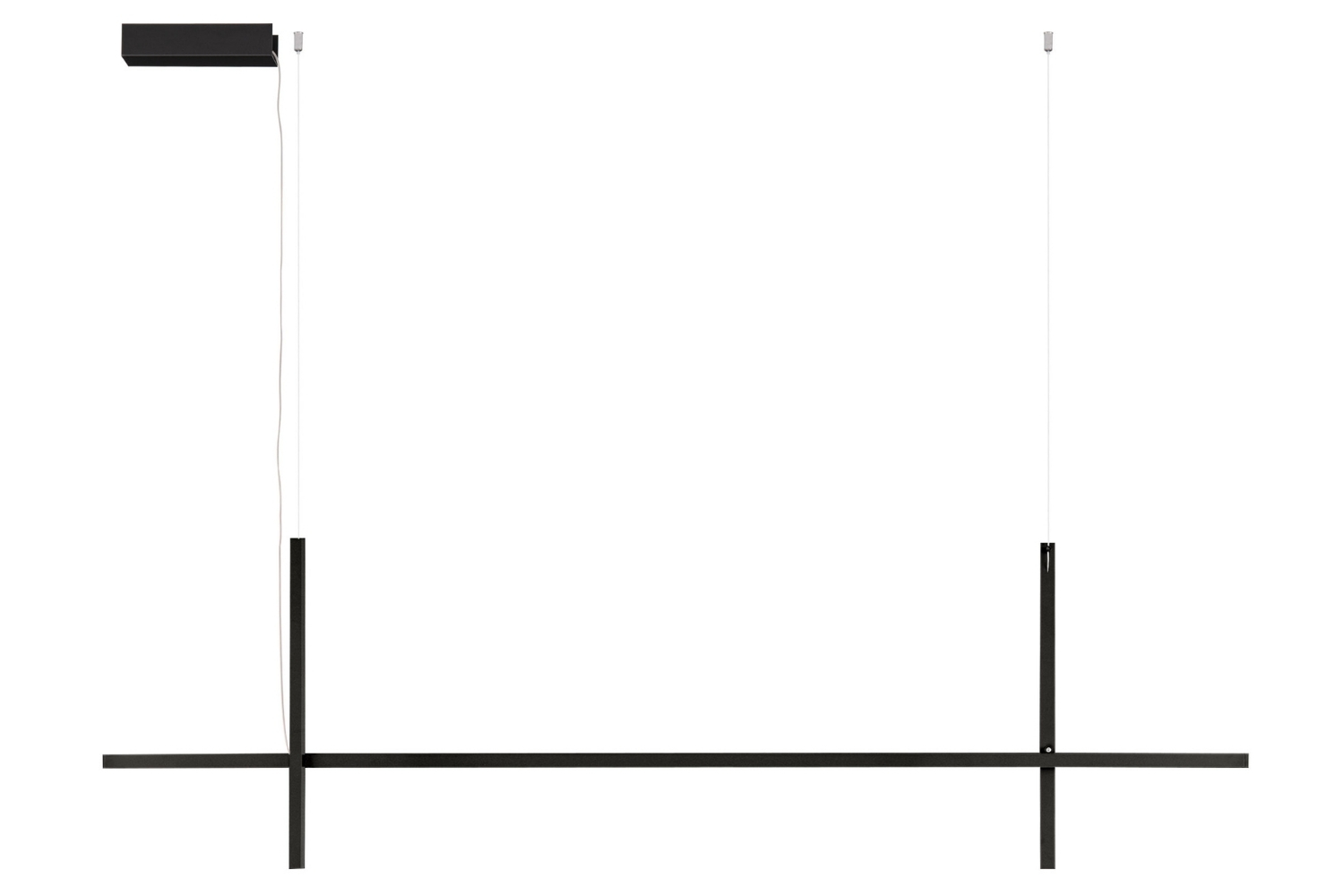 Nova Luce Černé kovové závěsné LED světlo Looma 152 cm