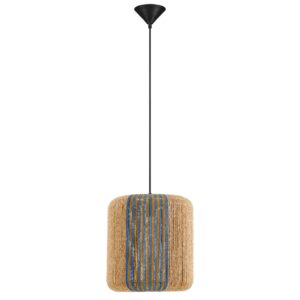 Nova Luce Modré závěsné světlo Abby 33 cm