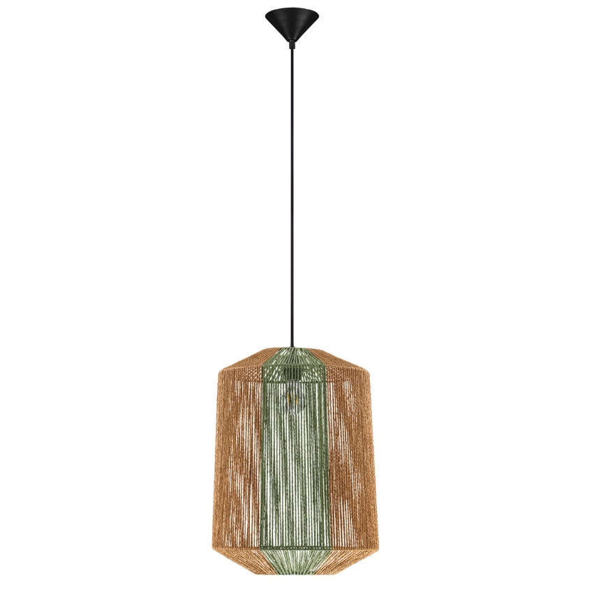 Nova Luce Zelené závěsné světlo Dena 38 cm