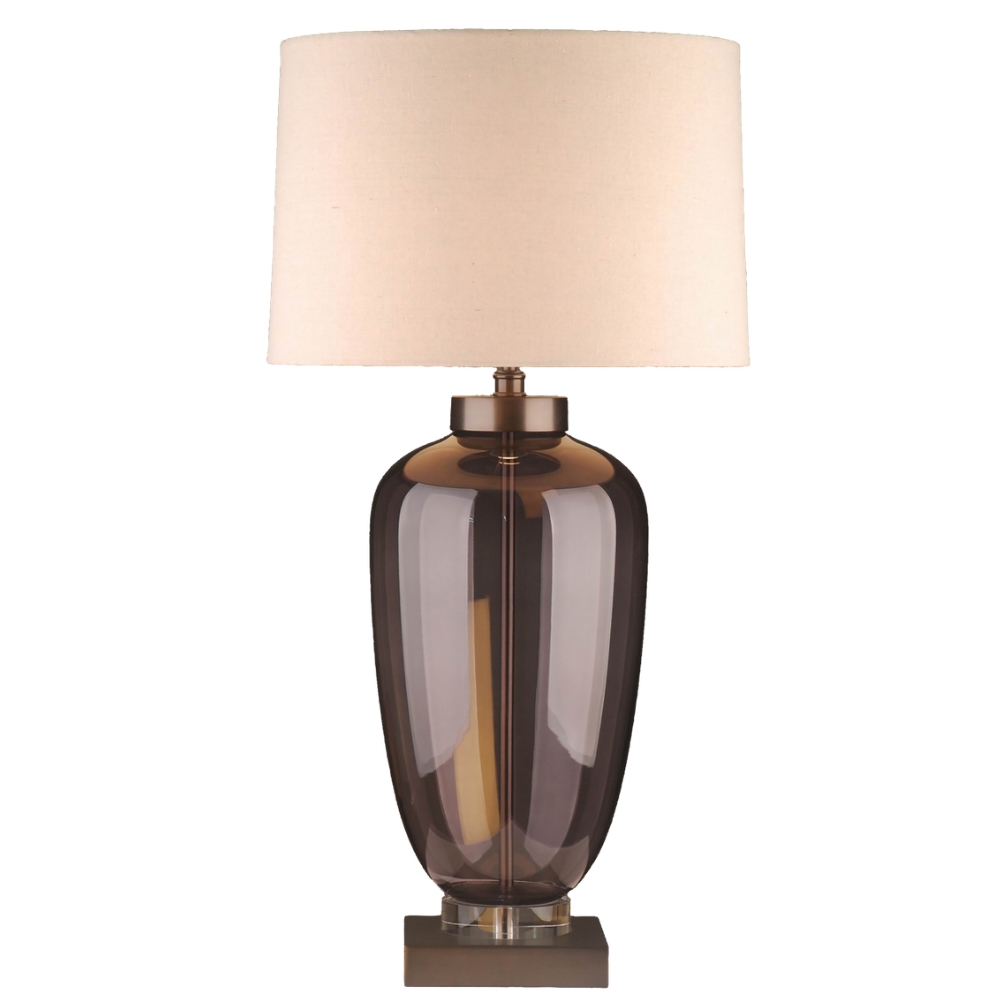 Richmond Hnědá skleněná stolní lampa Monsoe 78 cm