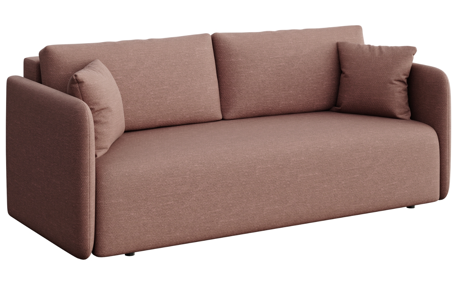 Rodier Růžová rozkládací pohovka Chaum 220 cm