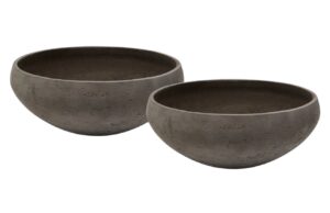 Set dvou šedých zahradních květináčů Kave Home Nura Ø 45/55 cm