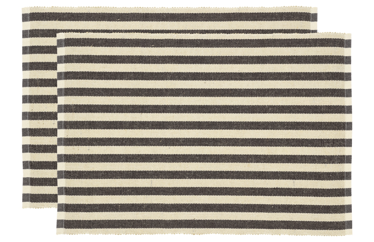 Södahl Set dvou šedých prostírání Stripe 48 x 33 cm