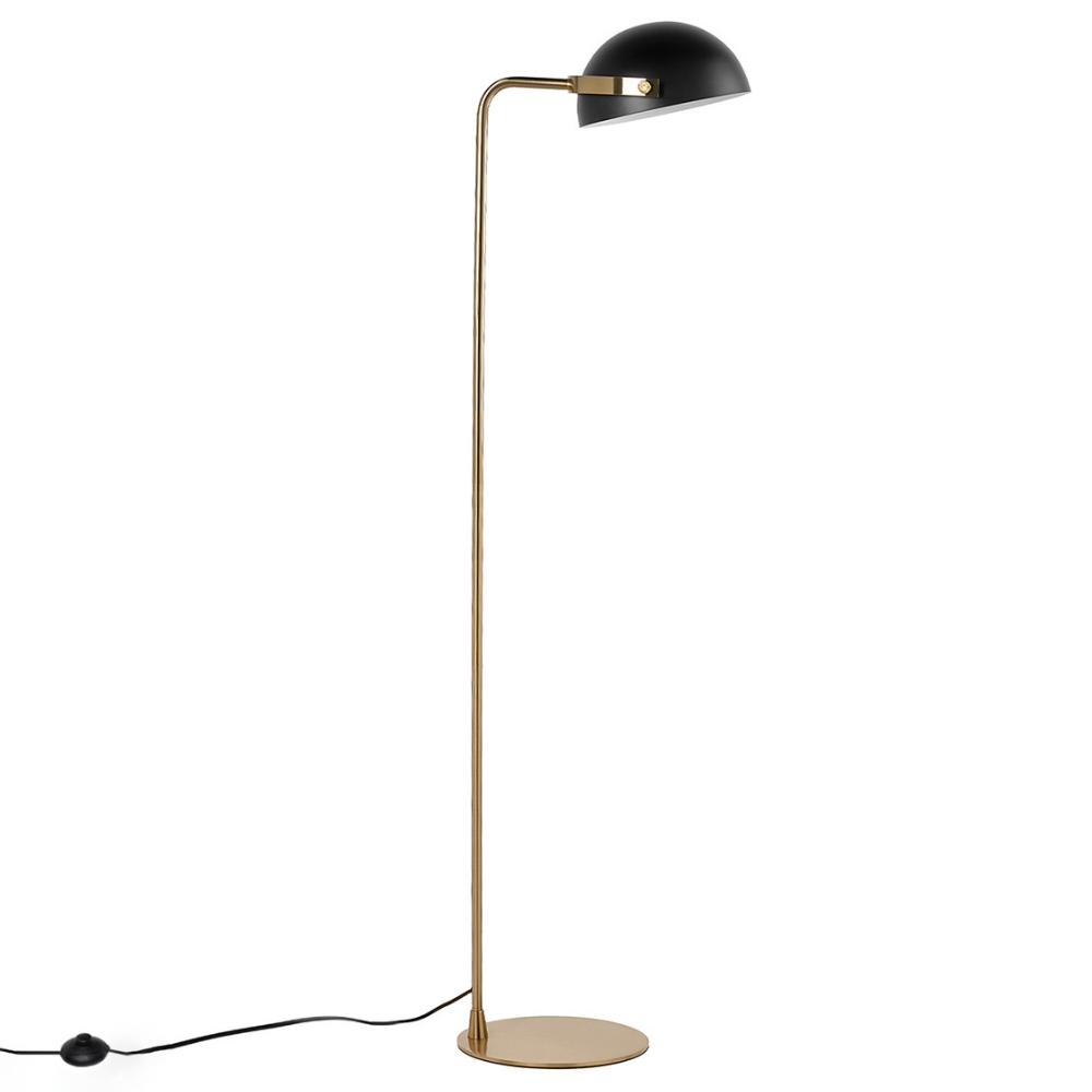 Somcasa Černo-zlatá kovová stojací lampa Godall 150 cm
