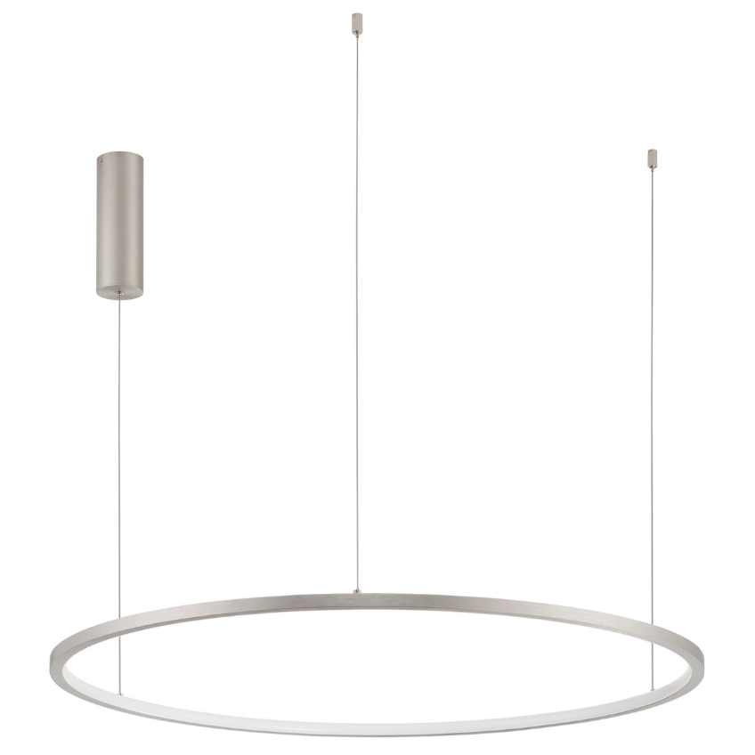 Stříbrné kovové závěsné LED světlo Nova Luce Tarquin 80 cm