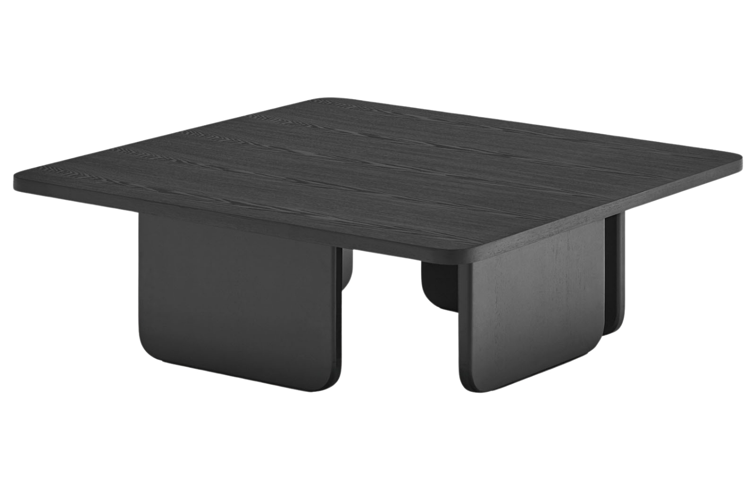 Teulat Černý dřevěný konferenční stolek Arq 100 x 100 cm