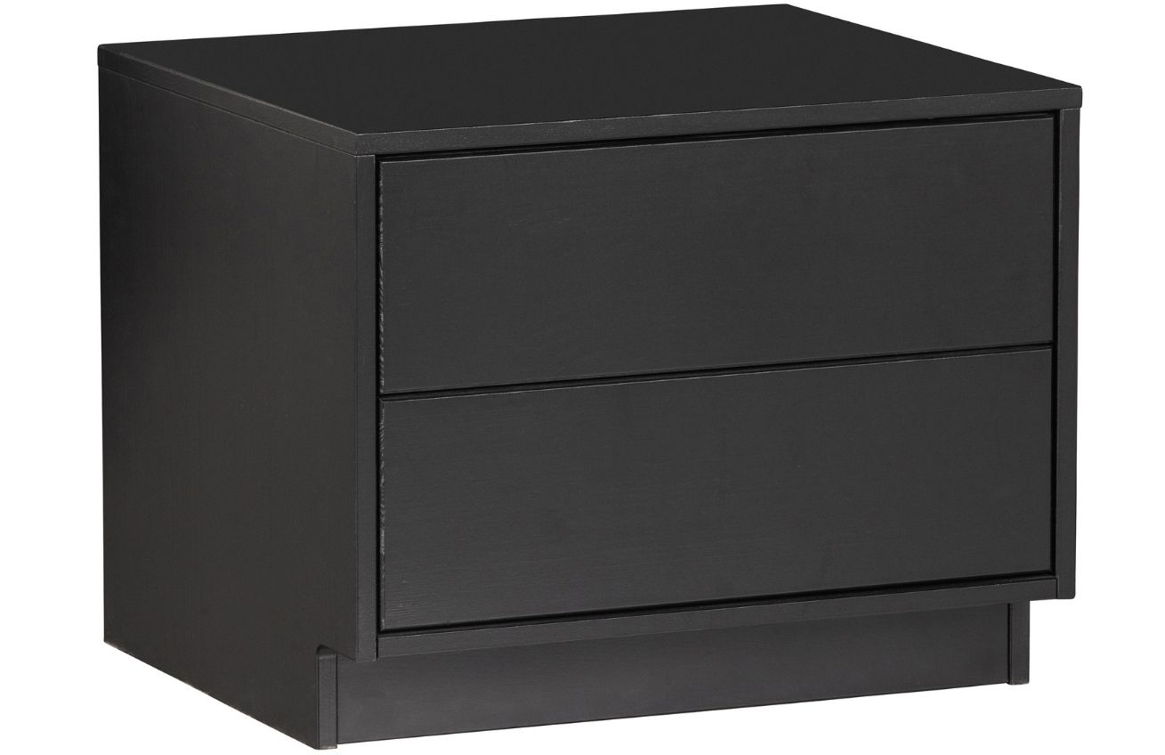 WOOOD Černý borovicový TV stolek Frederica 50 x 40 cm