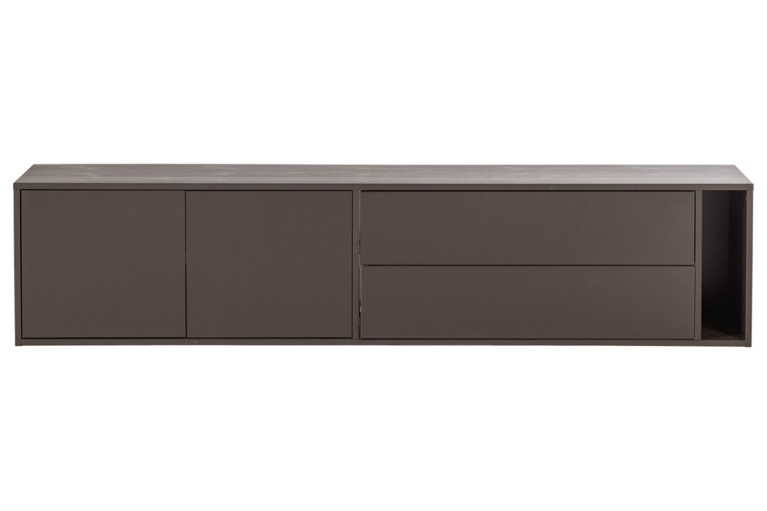 WOOOD Hnědý dřevěný TV stolek Settle Down 200 x 44 cm