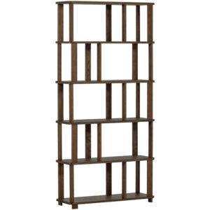 WOOOD Hnědý dubový regál Riss 186 x 90 cm