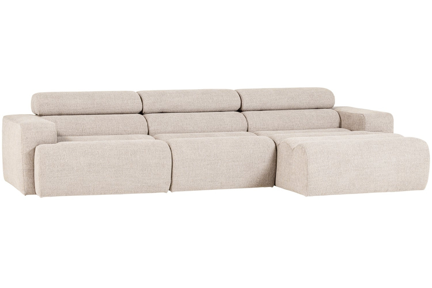 WOOOD Krémově bílá bouclé rohová pohovka Novi 300 cm
