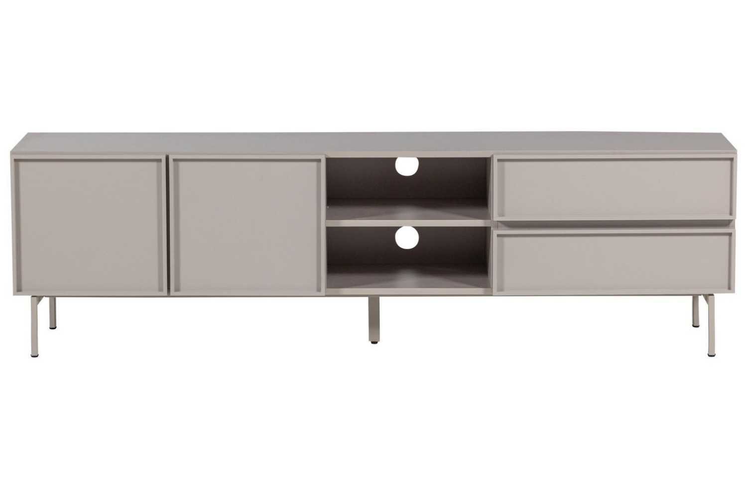 WOOOD Světle šedý TV stolek Tours 180 x 42 cm