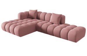 Windsor & Co Sametová rohová pohovka Halley 309 cm