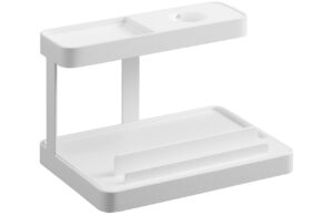 YAMAZAKI Bílý kovový stojan k nabíjení Tower 16 cm