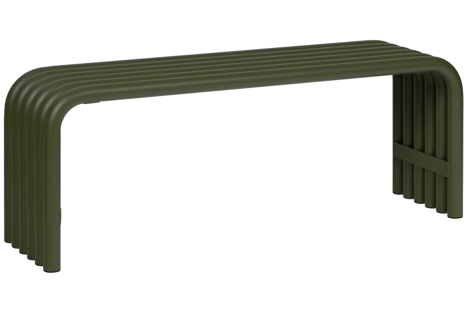 noo.ma Zelená kovová zahradní lavice Nokk 114 cm